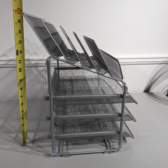 Wire Mesh Deluxe Desktop Organizer - Silver - Picture 6 of 8